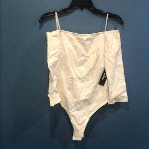 Brand new, white bodysuit!